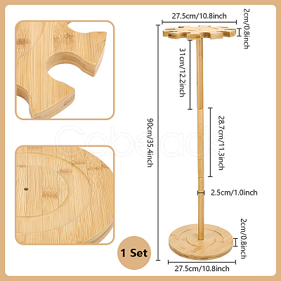 Wood Baseball Bat Organizer Display Stands ODIS-WH0043-268-1