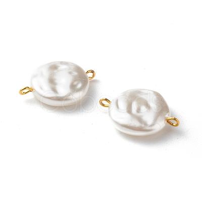 Eco-Friendly ABS Plastic Imitation Pearl Beads Link PALLOY-JF00825-1
