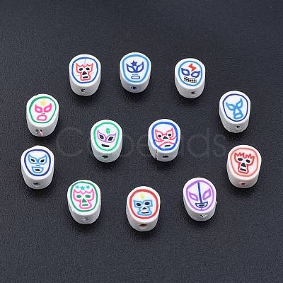 Handmade Polymer Clay Beads X-CLAY-C001-08-1