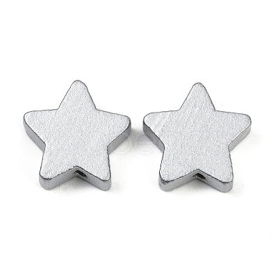 Spray Painted Wood Beads WOOD-F017-01B-1