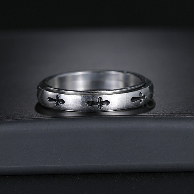 Cross 304 Stainless Steel Rotating Finger Ring PW-WG58926-01-1