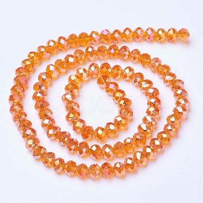 Electroplate Glass Beads Strands EGLA-A034-T4mm-B16-1
