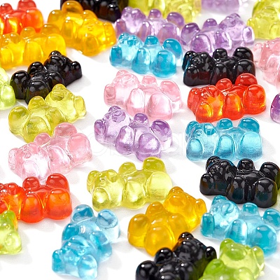 40Pcs 8 Colors Resin Cabochons CRES-YW0001-02-1