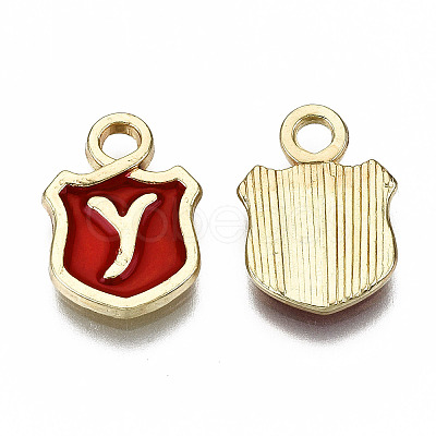 Alloy Enamel Charms ENAM-T012-03Y-RS-1