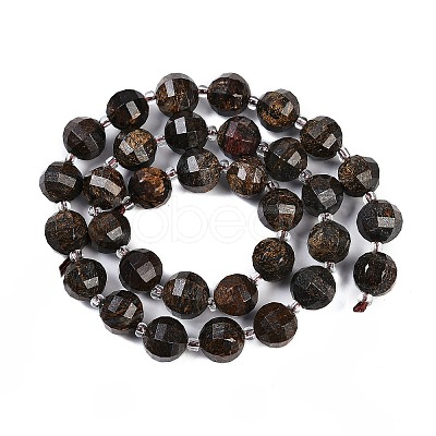 Natural Bronzite Beads Strands G-G182-B05-05-1