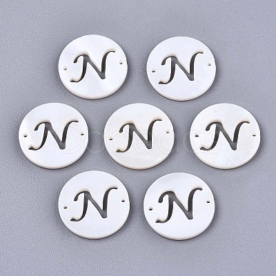 Natural Freshwater Shell Links Connectors SHEL-S276-120N-1