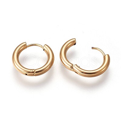 Ion Plating(IP) 304 Stainless Steel Huggie Hoop Earrings LS-EJEW-O087-06B-1