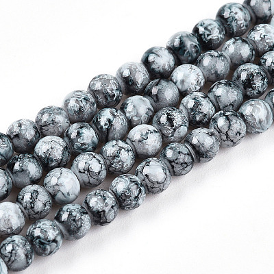Baking Paint Glass Beads Strands DGLA-N003-4mm-A06-1