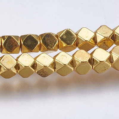 Electroplate Non-magnetic Synthetic Hematite Bead Strands G-K237-08I-1