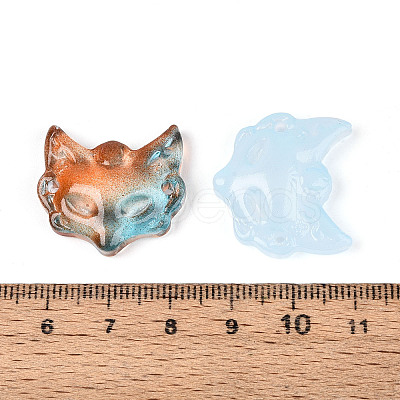 Baking Paint Transparent Glass Connector Charms X-DGLA-N018-18-1