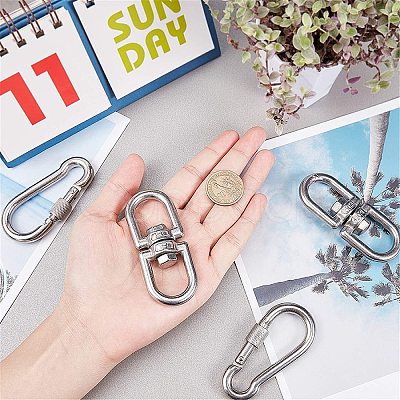 304 Stainless Steel Double Eye Swivel Clasps STAS-NB0004-28P-1