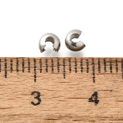 304 Stainless Steel Crimp Beads Covers STAS-P239-34P-03-1