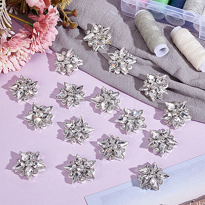 Stainless Steel & Glass Ornaments Accessories AJEW-WH0696-122A-1