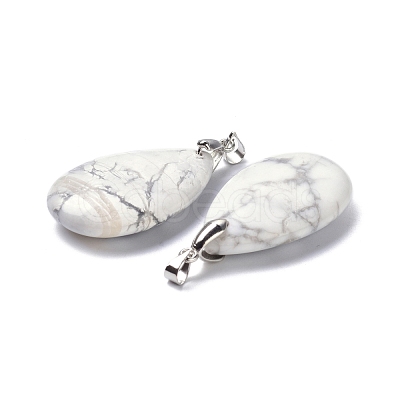 Natural Howlite Pendants G-D084-01P-B16-1