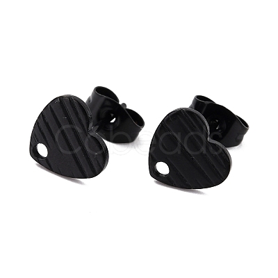 304 Stainless Steel Stud Earring Findings Ion Plating(IP) STAS-I183-03A-EB-1