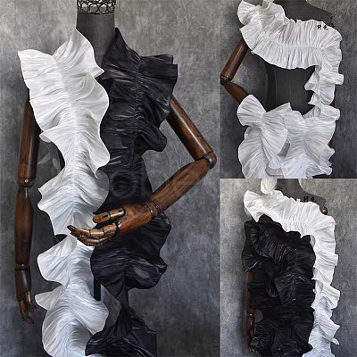 Polyester Organza Wavy Lace WH-WG75920-01-1
