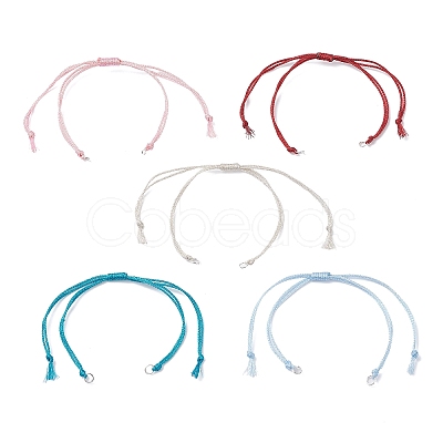 Polyester Cord Braided Bracelet Making AJEW-JB01377-1