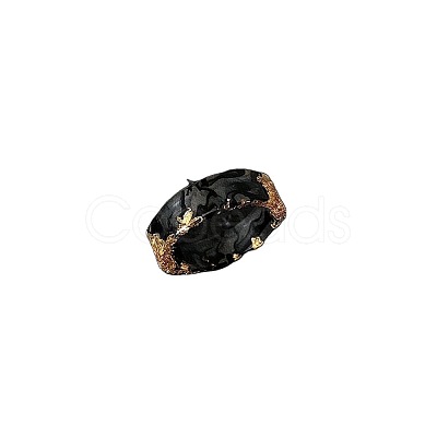 Gold Foil Resin Finger Rings WGDC7A7-03-1