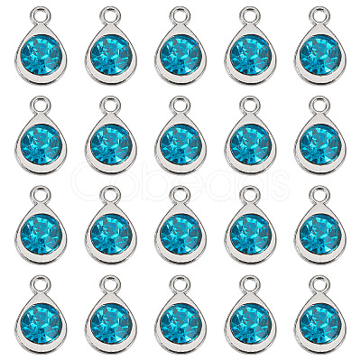 20Pcs Faceted Glass Charms RGLA-TADJ0001-01J-1