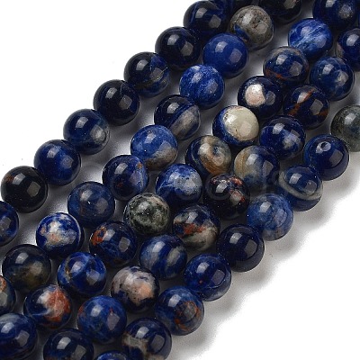 Natural South Africa Sodalite Beads Strands G-S259-35-8mm-1