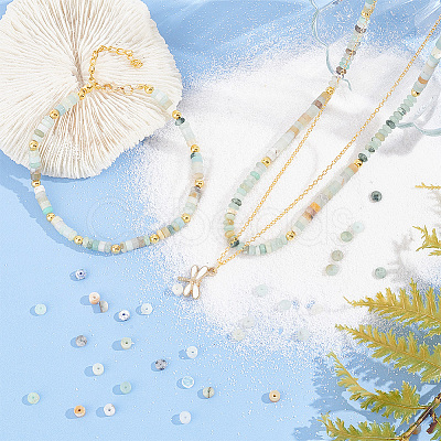 2 Strands 2 Styles Natural Flower Amazonite Beads Strands G-PH0002-31-1