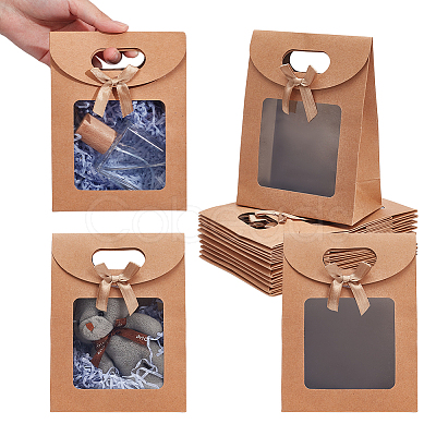 Blank Kraft Paper Bags LS-ABAG-WH0032-18-1