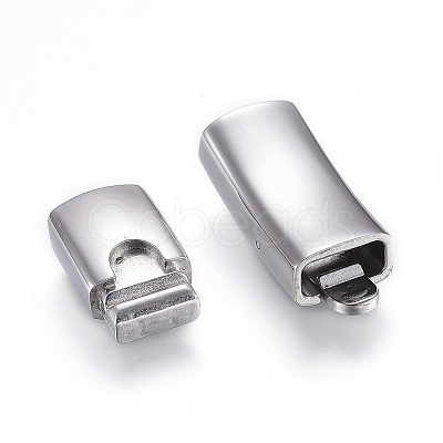 Polished 304 Stainless Steel Magnetic Clasps STAS-G101-45P-1