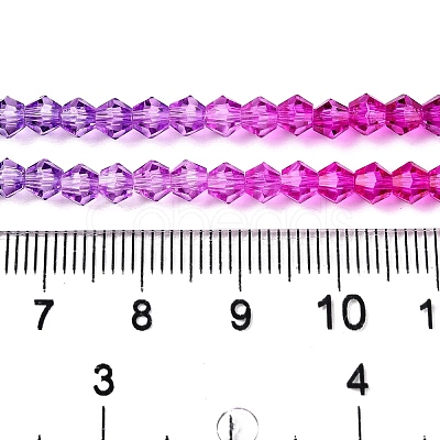 Gradient Color Baking Painted Glass Bead Strands DGLA-A039-T4mm-A09-1