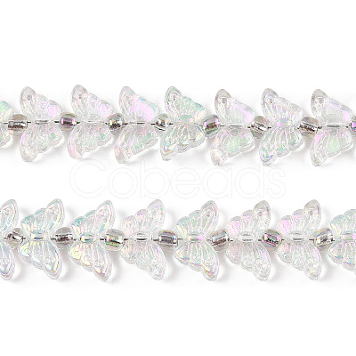Electroplate Glass Beads Strands X-EGLA-N012-04P-1