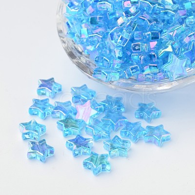 Eco-Friendly Transparent Acrylic Beads TACR-YW0001-01G-1