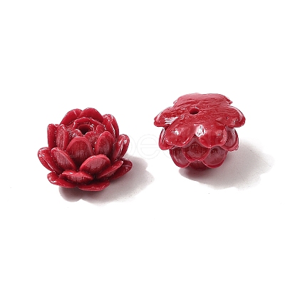 Synthetic Coral Dyed Carved Beads CORA-H004-01-1
