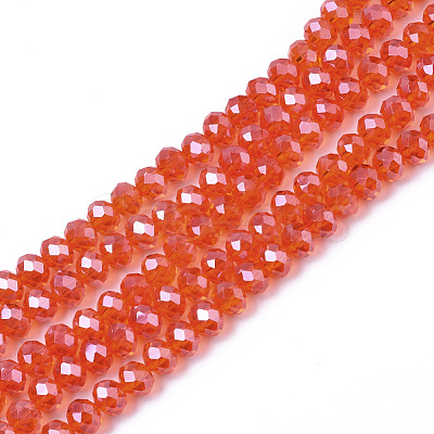 Electroplate Glass Beads Strands EGLA-A034-T8mm-A21-1