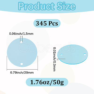 50G Ornament Accessories PVC Paillette/Sequins Pendants PVC-CY0001-01A-1