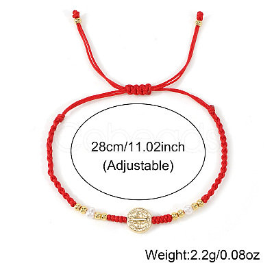 Brass Saint Medal Braided Bracelets EA4269-1-1