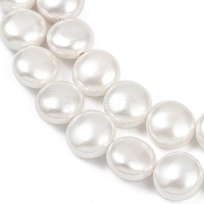 Electroplated Shell Pearl Beads Strands BSHE-G027-13B-1