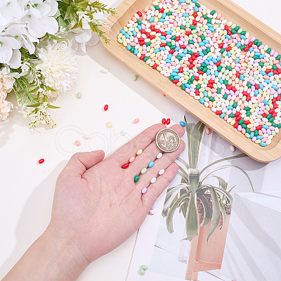 700Pcs 10 Colors Baking Paint Glass Seed Beads SEED-DC0001-27-1