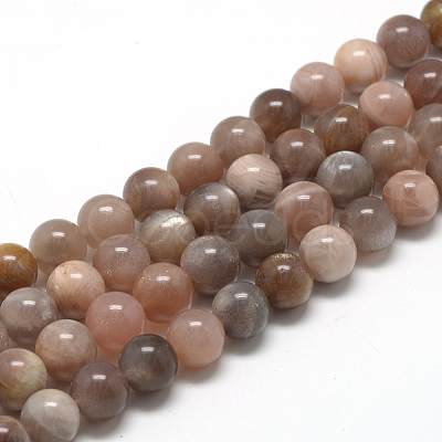 Natural Sunstone Beads Strands X-G-R446-4mm-30-1