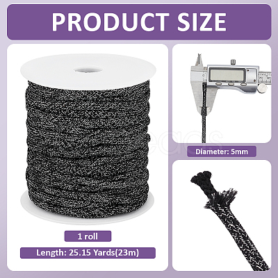 23M Sparkle Polyester Round Cord OCOR-BC0009-51B-1