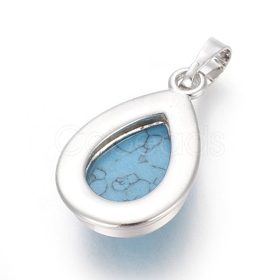 Synthetic Turquoise Pendants G-L512-C02-1