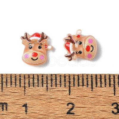 Sandy Brown Christmas Series Resin Cabochons CRES-Q006-02C-1