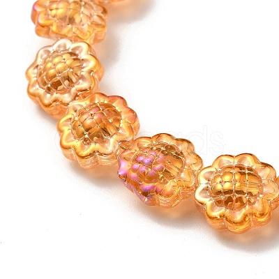 Transparent Electroplate Glass Beads Strands GLAA-G098-04H-1