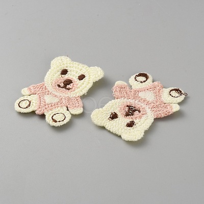 Polyester Embroider Thread Iron on/Sew On Patches PATC-WH0023-23C-1