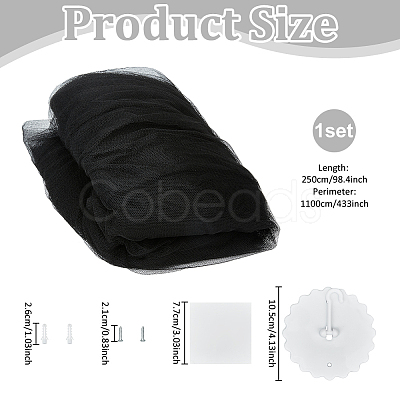 Polyester Gauze Bed Mosquito Net AJEW-WH0481-206A-1