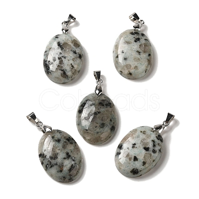 Natural Sesame Jasper Pendants G-Z055-03P-07-1