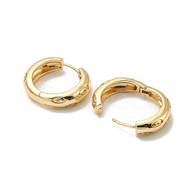 Brass Hoop Earrings EJEW-B035-25KCG-1