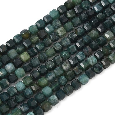 Natural Moss Agate Beads Strands G-F797-A21-01-1
