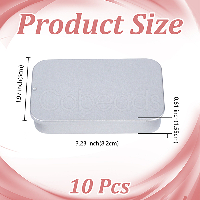 Rectangle Tinplate Storage Boxes CON-WH0001-55B-1