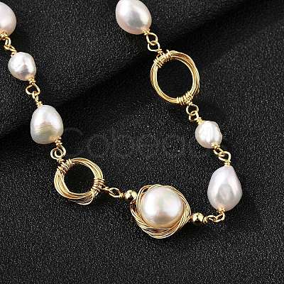 Pearl Beaded Bracelets BJEW-P350-02G-1