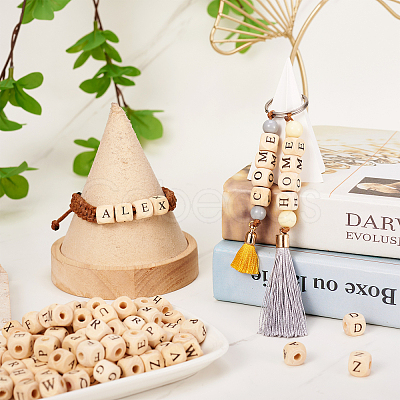 ddPrinted Natural Wood Beads WOOD-KS0001-12-1