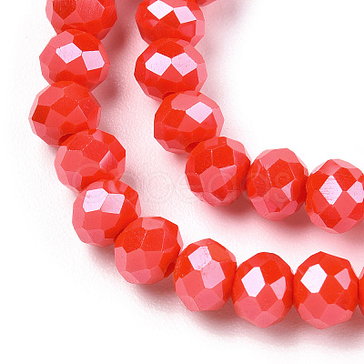 Electroplate Glass Beads Strands EGLA-A034-P8mm-A10-1